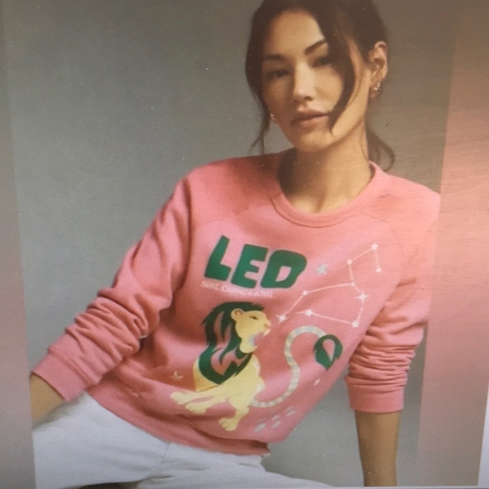 ANTHROPOLOGIE-MIDNIGHT RIDER/“LEO”CAROLITA ZODIAC SWEATSHIRT/NEW
